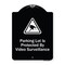 Signmission Designer Series-Parking Lot Is Protected By Video Surveillance With Caution Gr, 24" H, BW-1824-9800 A-DES-BW-1824-9800 - alternate 1